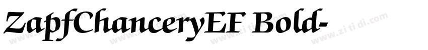 ZapfChanceryEF Bold字体转换